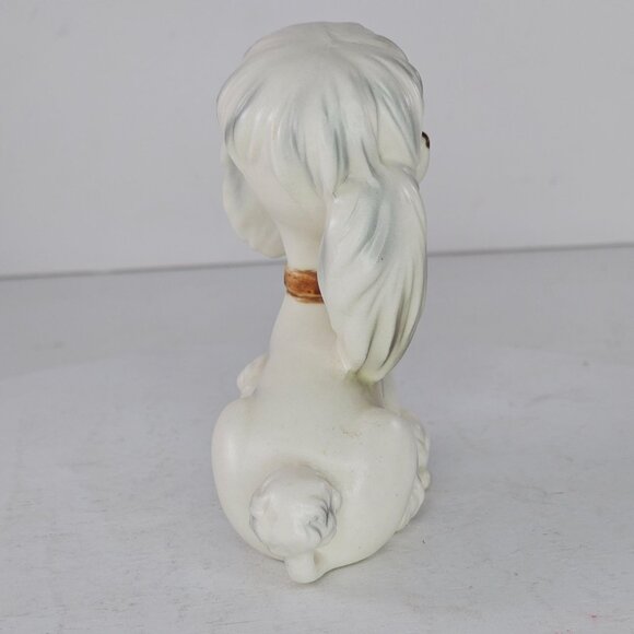 Vintage Norcrest Ceramic Poodle Figurine With Blue Bowl A164 - Picture 5 of 8